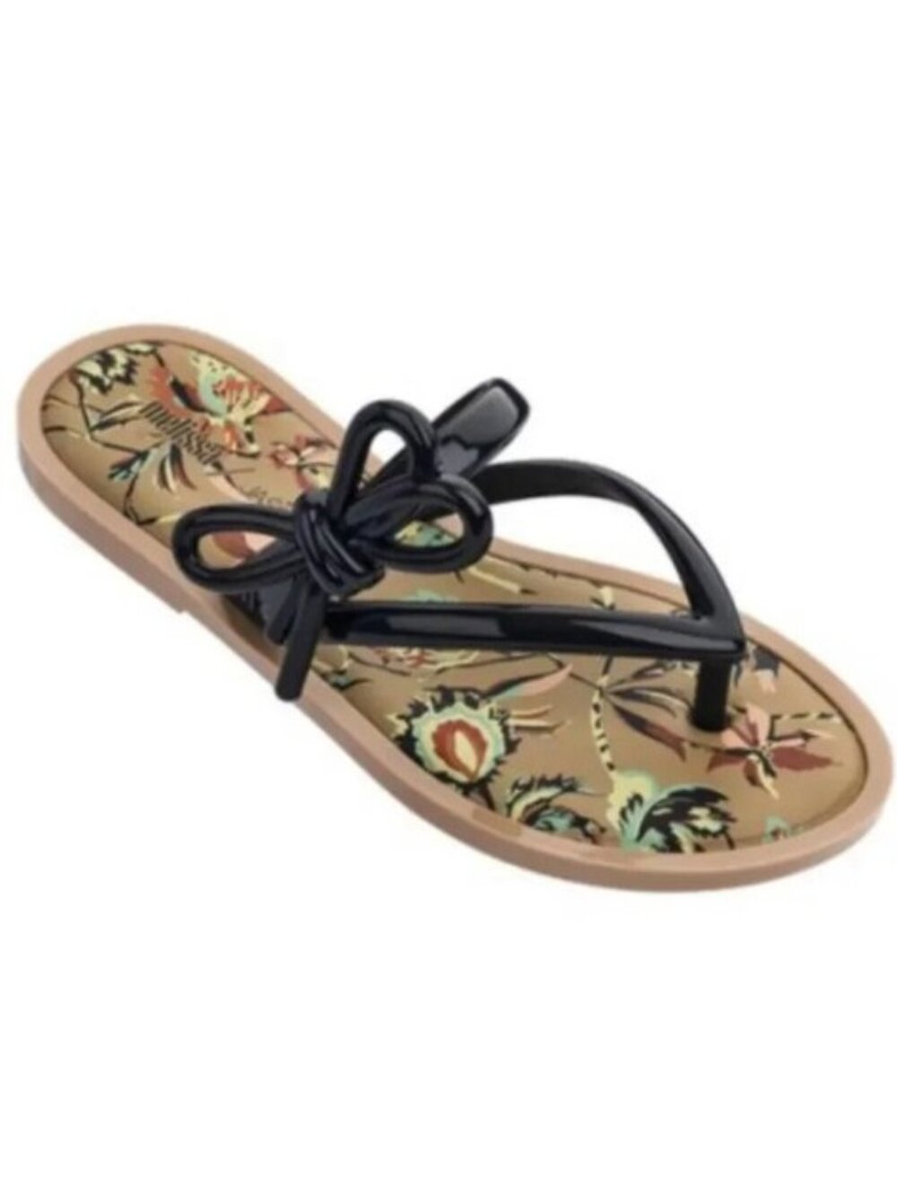 Melissa x Jason Wu Rare Black Bow Jelly Sandals Flip Flops Flats Women's 8